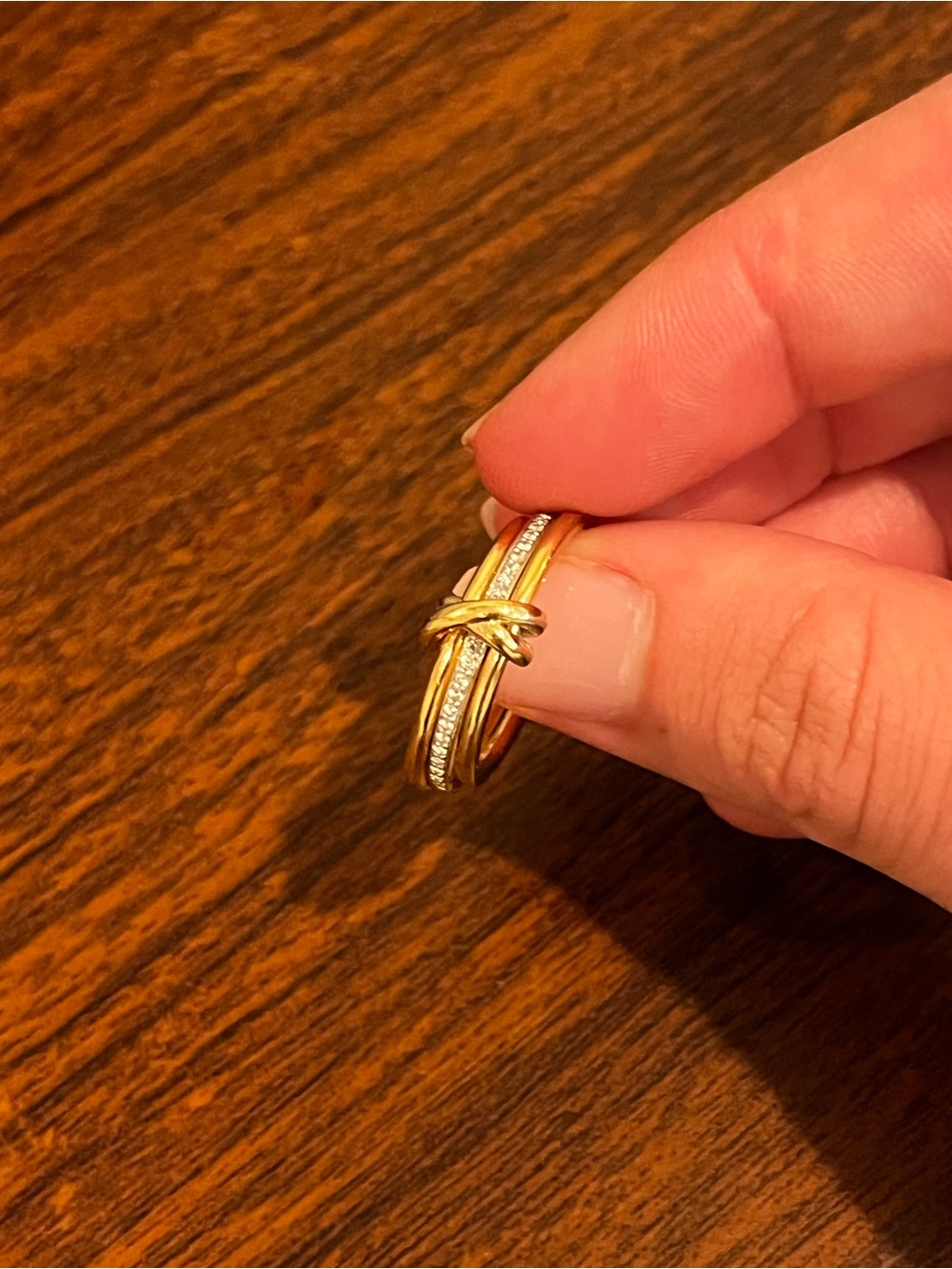 Kendra Scott Gold Knot Band Ring with Pavé Accents - Women's Jewelry